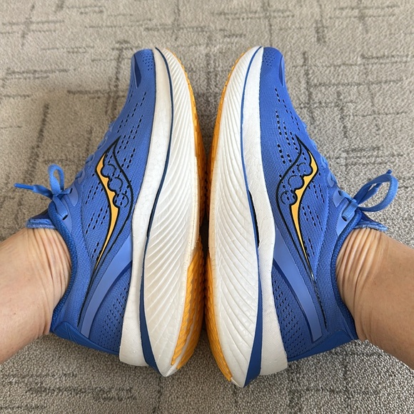 Saucony Endorphin Speed 3, Women’s 9, Horizon Blue/Gold - Picture 2 of 12